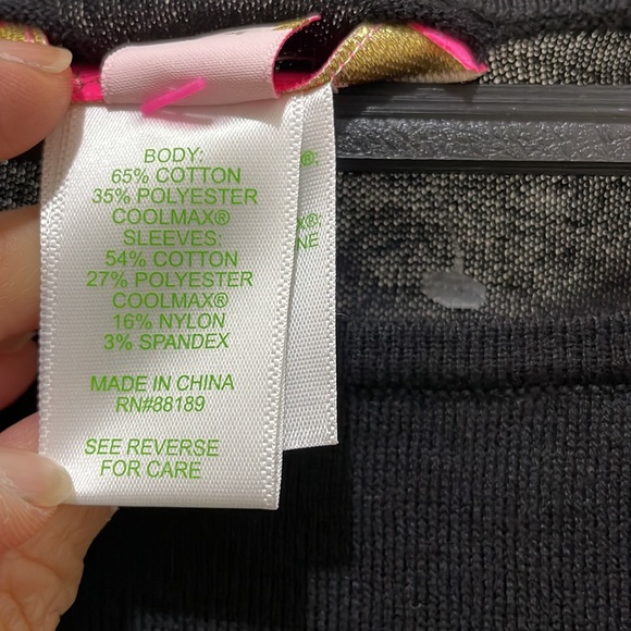 Lilly Pulitzer black long sleeve sweater (sz xs) - Picture 5 of 9